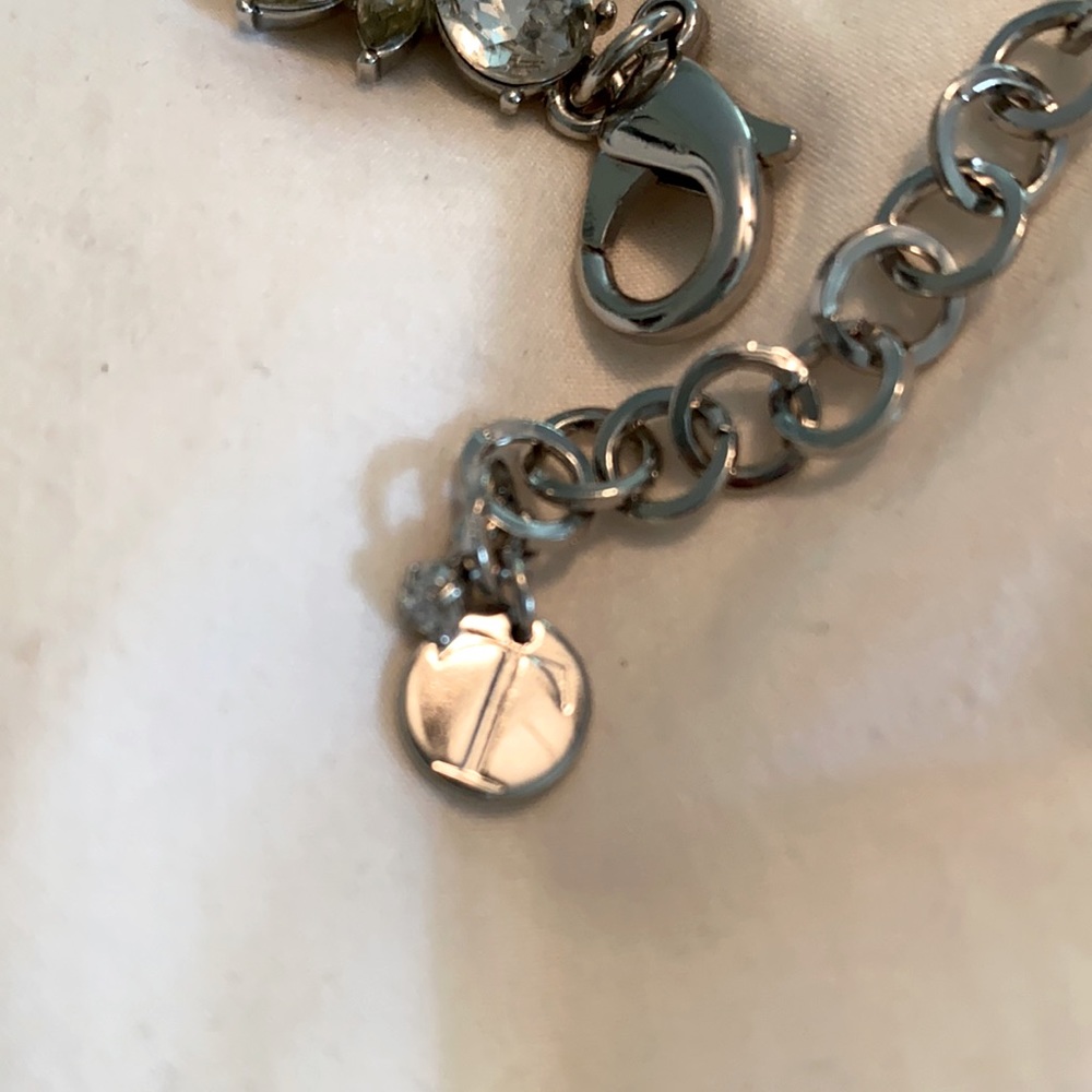 Talbots Rhinestone & Silvertone Statement Necklace - image 3